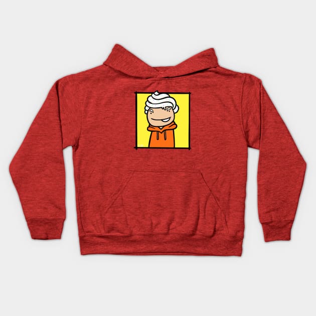 Creamy Doodle Kids Hoodie by Sketchy